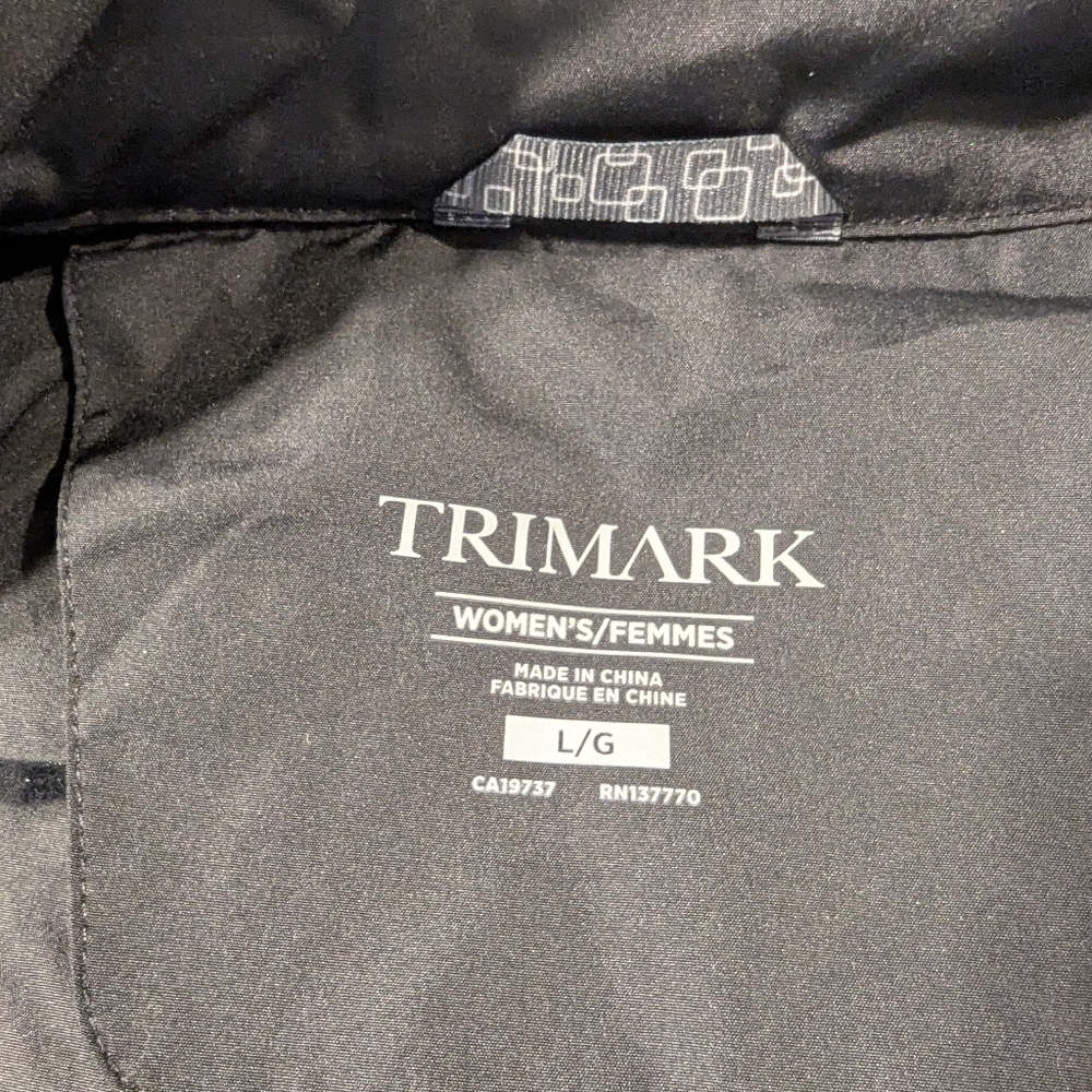 Trimark Tobo Packable Black Windbreaker Jacket With Logo Size Large - Picture 6 of 9